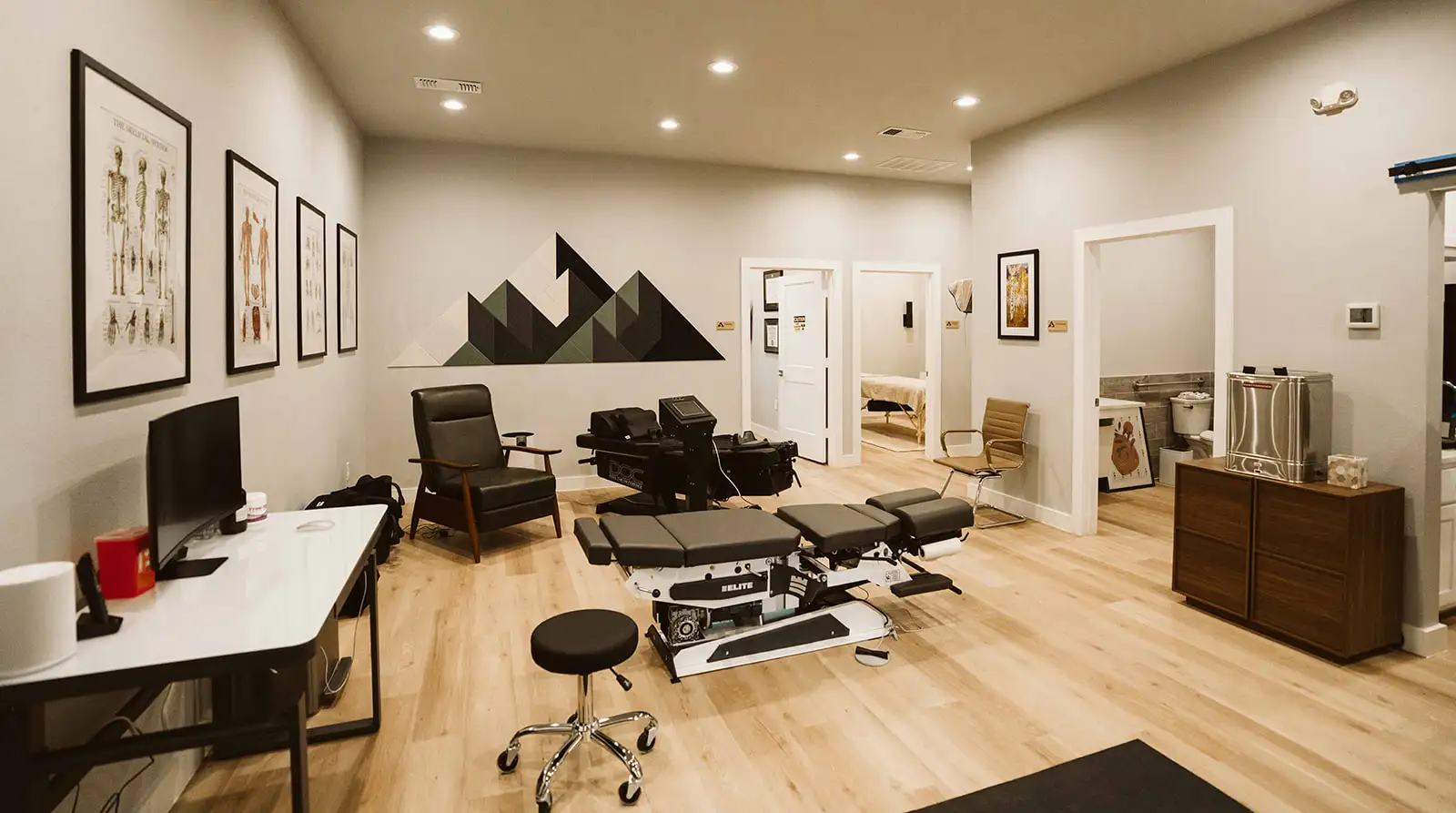 Chiropractic treatment space at Summit Spine & Wellness in Colleyville